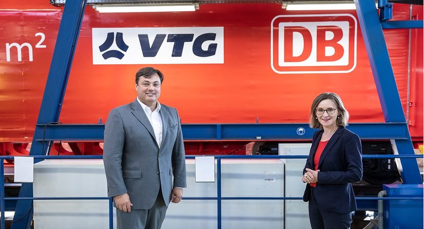 Mit dem Güterwagen der Zukunft mehr Verkehr auf die Schiene holen: DB Cargo und VTG präsentieren m²-Wagen